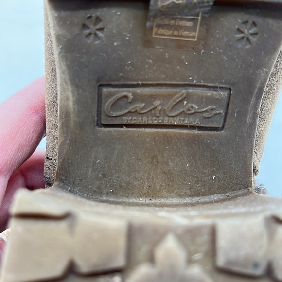 Carlos by Carlos Santana Brown Leather Wedge with Lug Sole Size 11. CM2478A - Picture 7 of 8